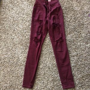 Burgundy Fashionnova jeans